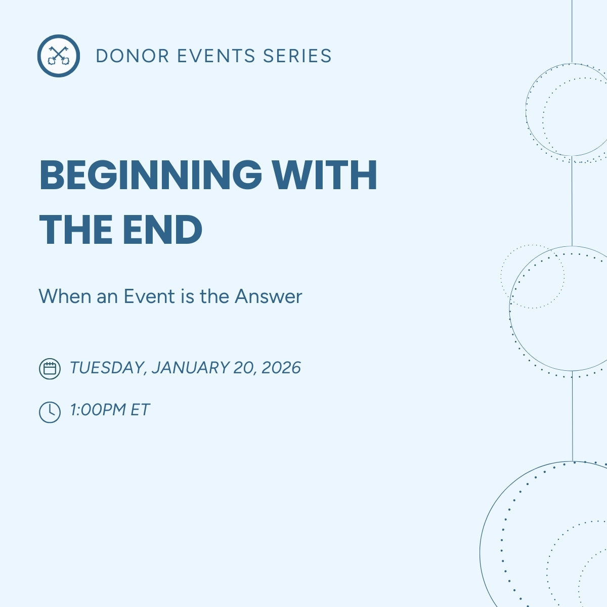 Beginning with the End: When an Event is the Answer