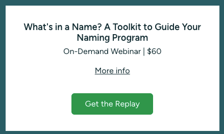 What's in a Name? A Toolkit to Guide Your Naming Program