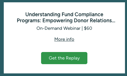 Understanding Fund Compliance Programs: Empowering Donor Relations Staff