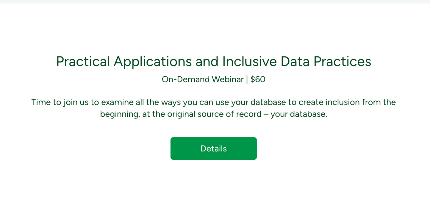 Practical Applications and Inclusive Data Practices