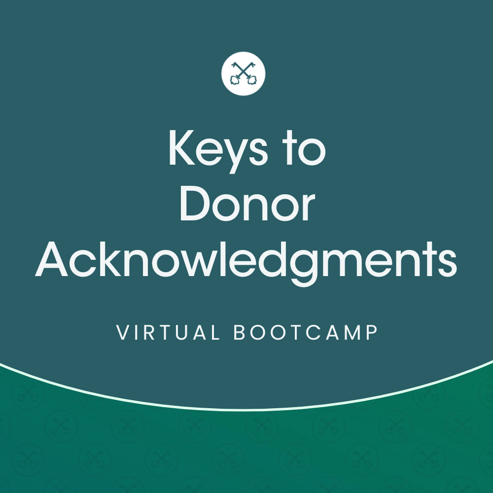 Keys to Acknowledgments Bootcamp