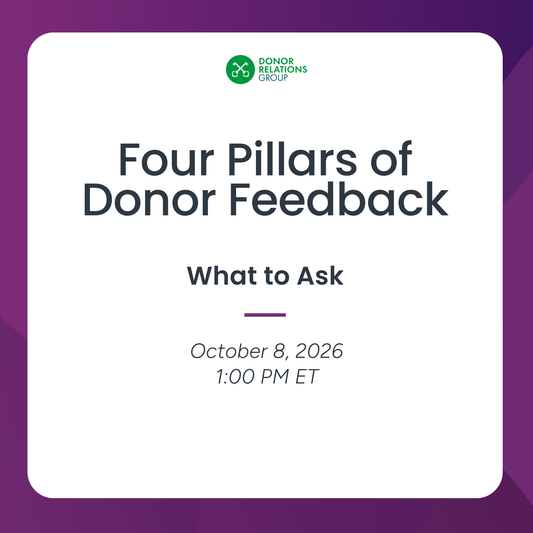 Four Pillars of Donor Feedback: What to Ask