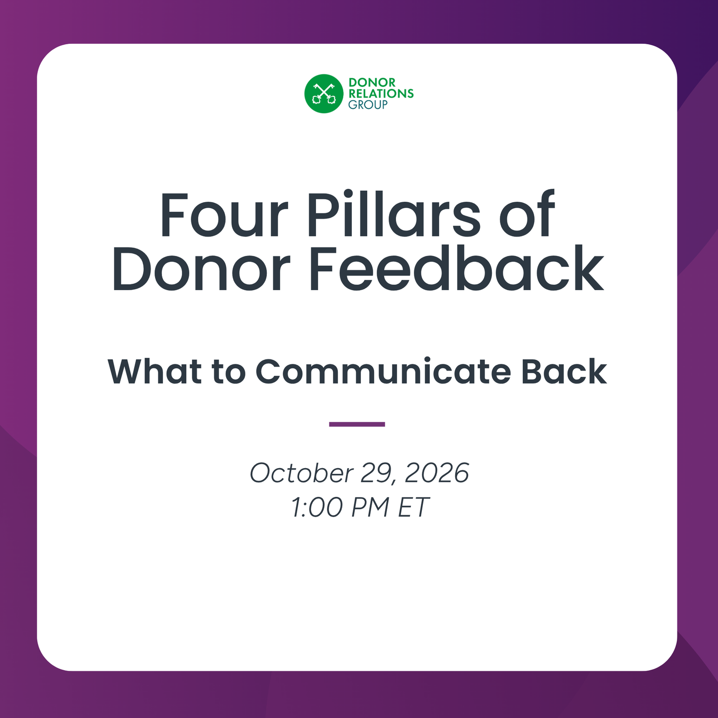Four Pillars of Donor Feedback: What to Communicate Back