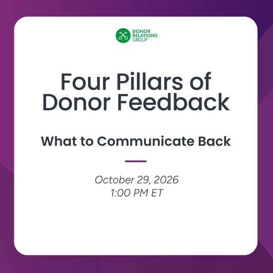 Four Pillars of Donor Feedback: What to Communicate Back