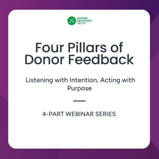 Four Pillars of Donor Feedback Webinar Series
