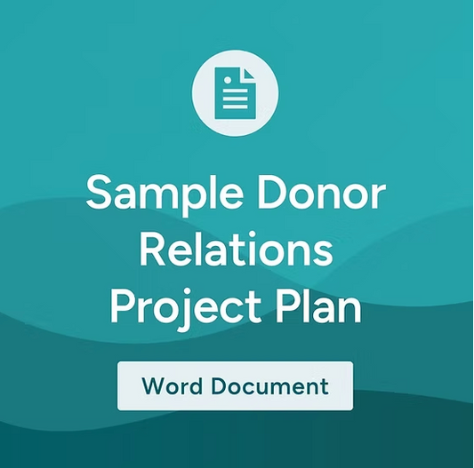 Donor Relations Project Plan