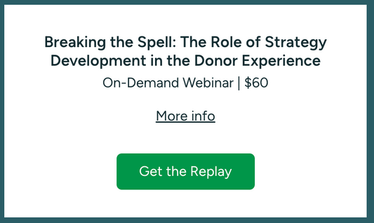 Breaking the Spell: The Role of Strategy Development in the Donor Experience