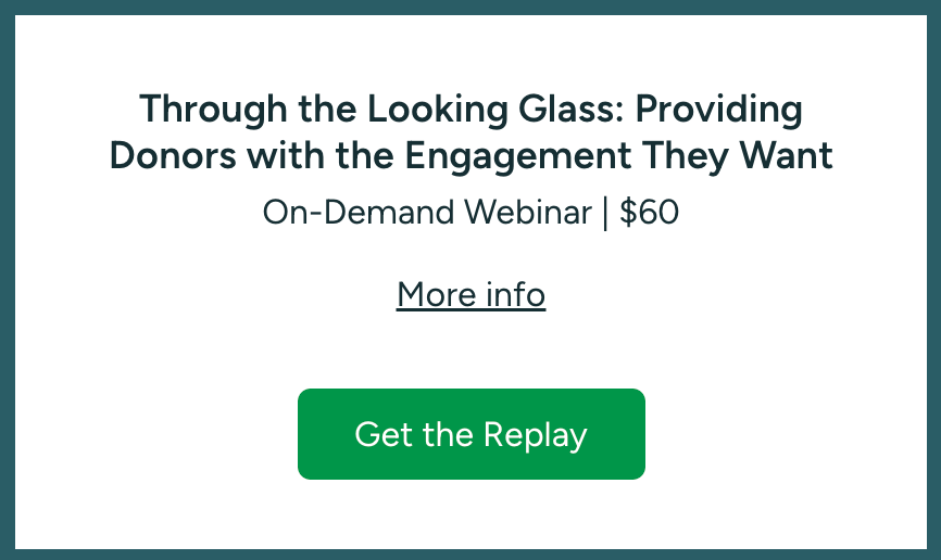 Through the Looking Glass: Providing Donors with the Engagement They Want