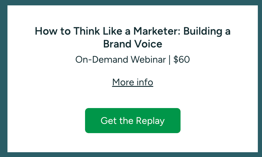 Writing Series - How to Think Like a Marketer: Building a Brand Guide