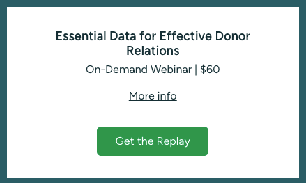 Essential Data for Effective Donor Relations