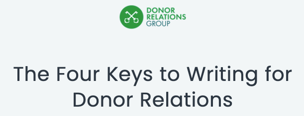 The Four Keys to Writing for Donor Relations