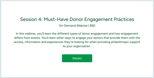 Session 4: Must-Have Donor Engagement Practices