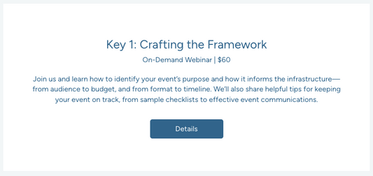 Session 1: Crafting the Framework
