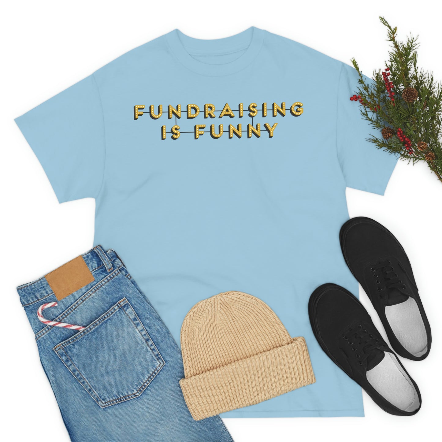 Unisex "Fundraising is Funny" Cotton Tee - Plus Sizes