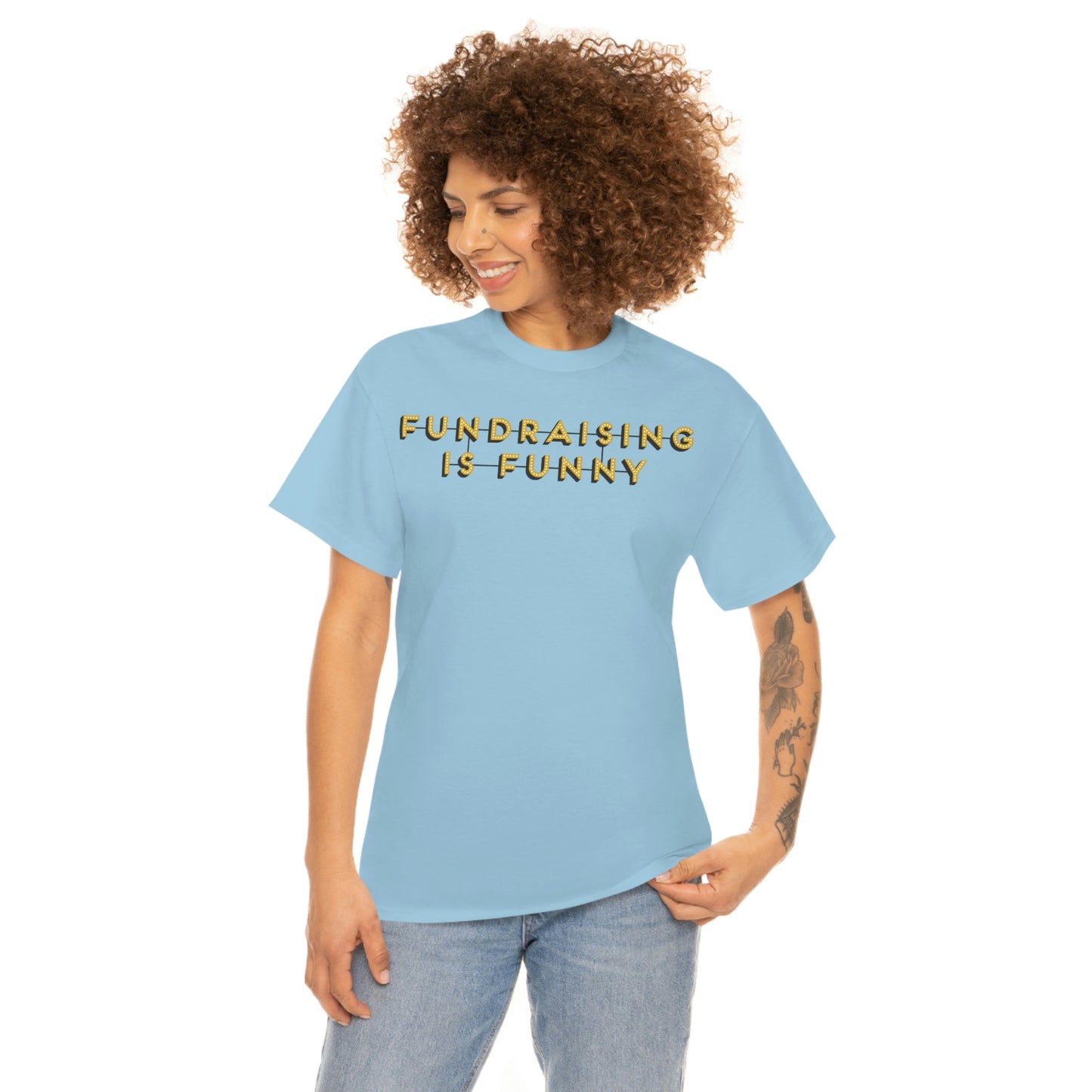 Unisex "Fundraising is Funny" Cotton Tee - Plus Sizes