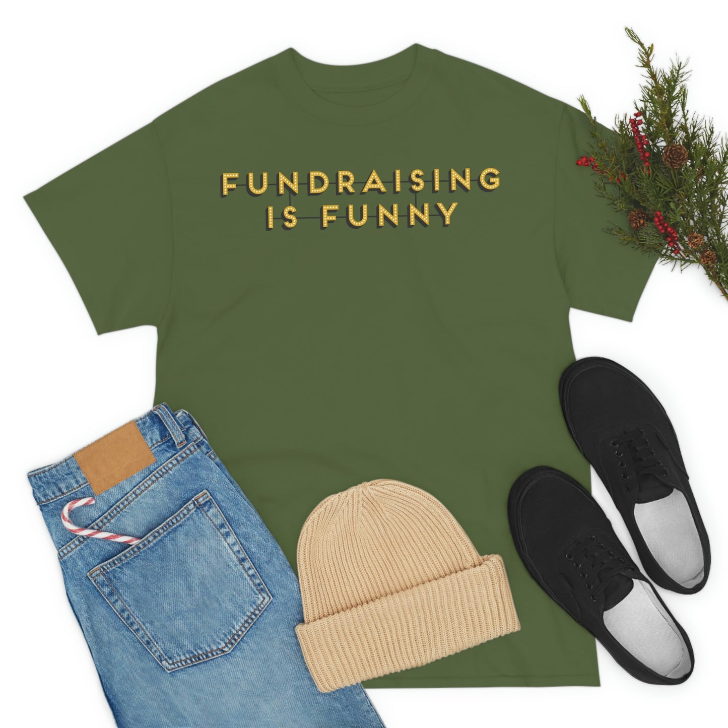 Unisex "Fundraising is Funny" Cotton Tee - Plus Sizes