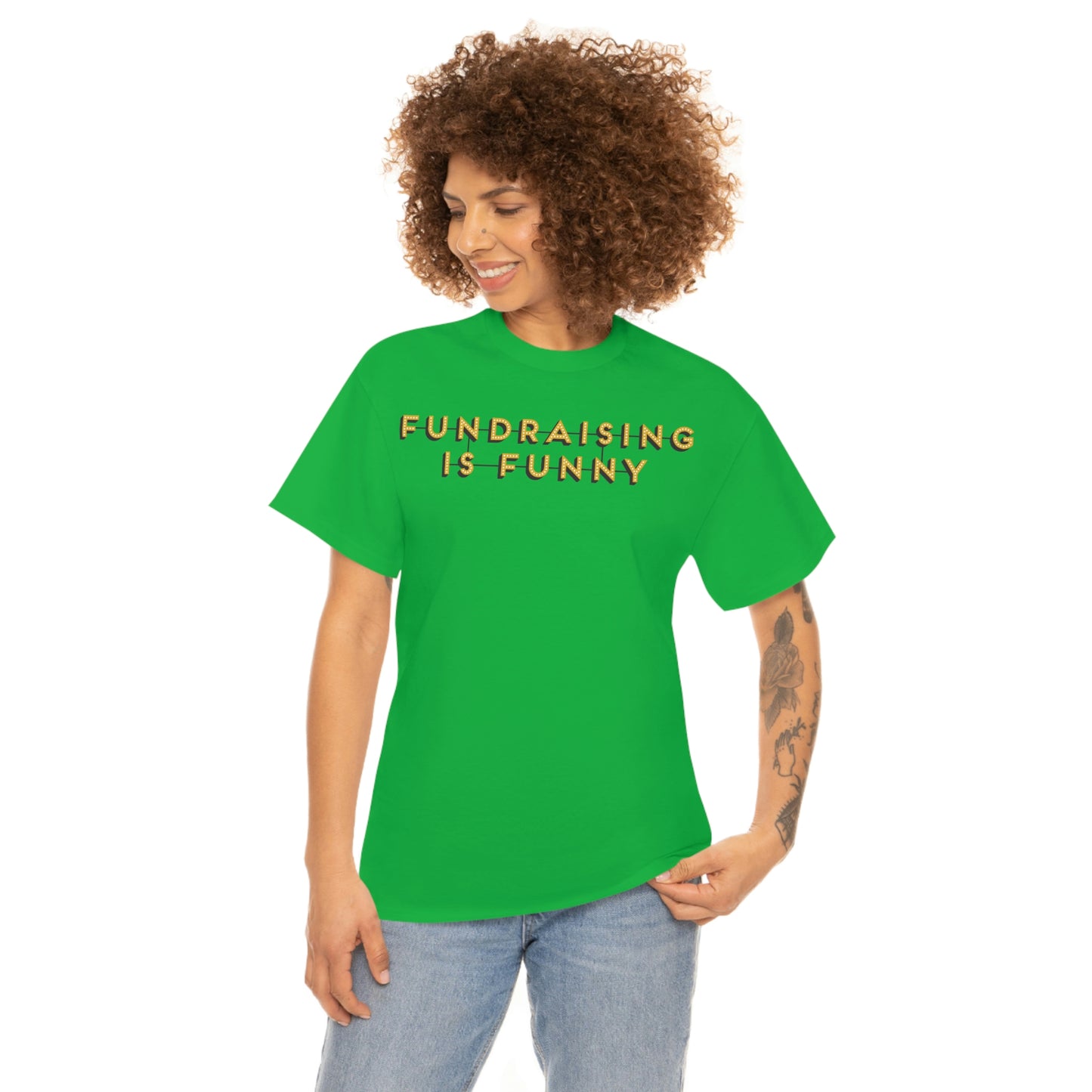 Unisex "Fundraising is Funny" Cotton Tee - Plus Sizes