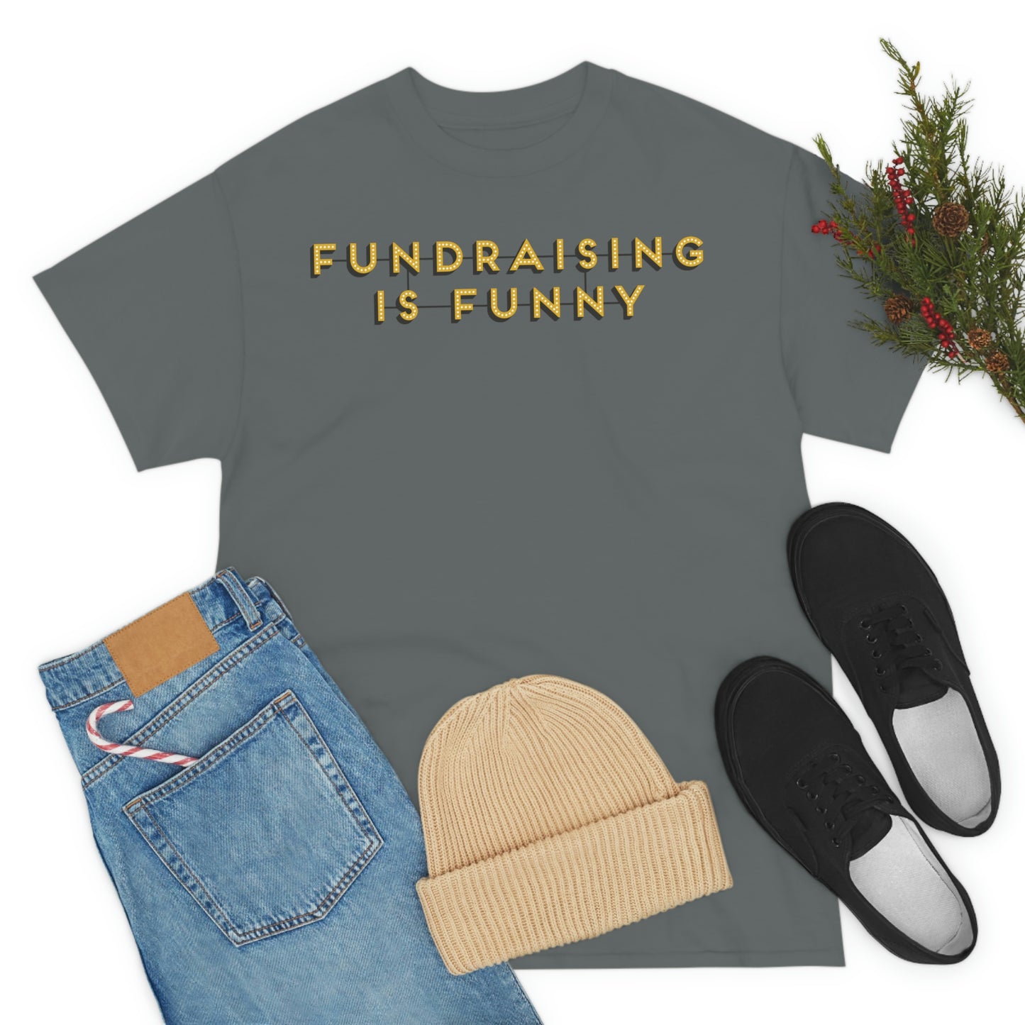 Unisex "Fundraising is Funny" Cotton Tee - Plus Sizes