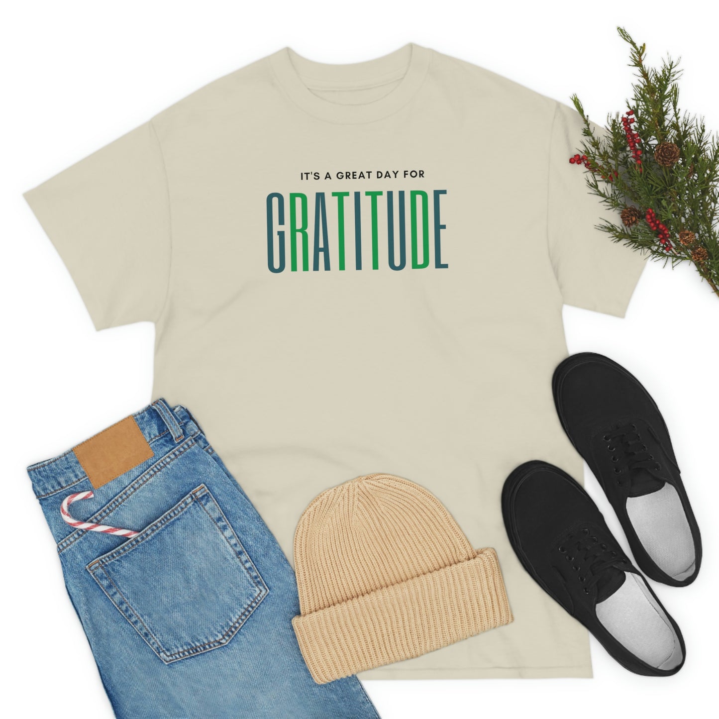 "Great Day for Gratitude" Cotton Tee