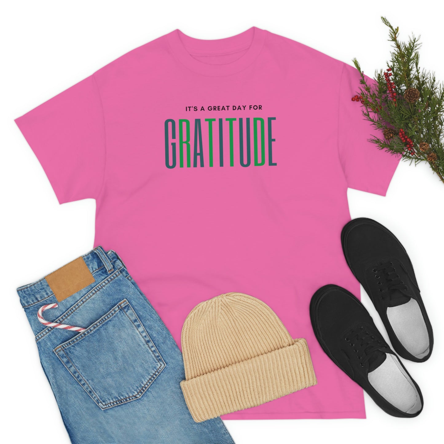 "Great Day for Gratitude" Cotton Tee