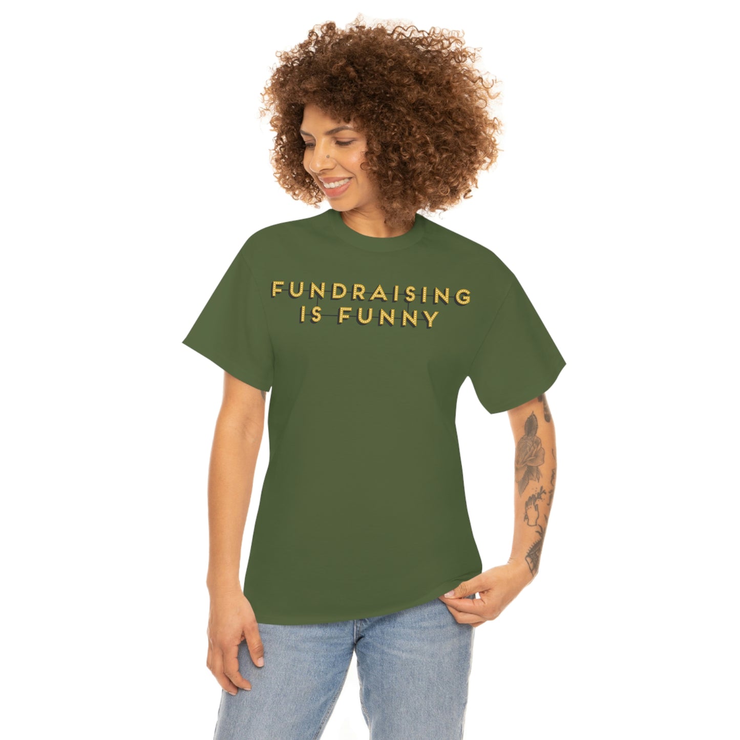 Unisex "Fundraising is Funny" Cotton Tee - Plus Sizes