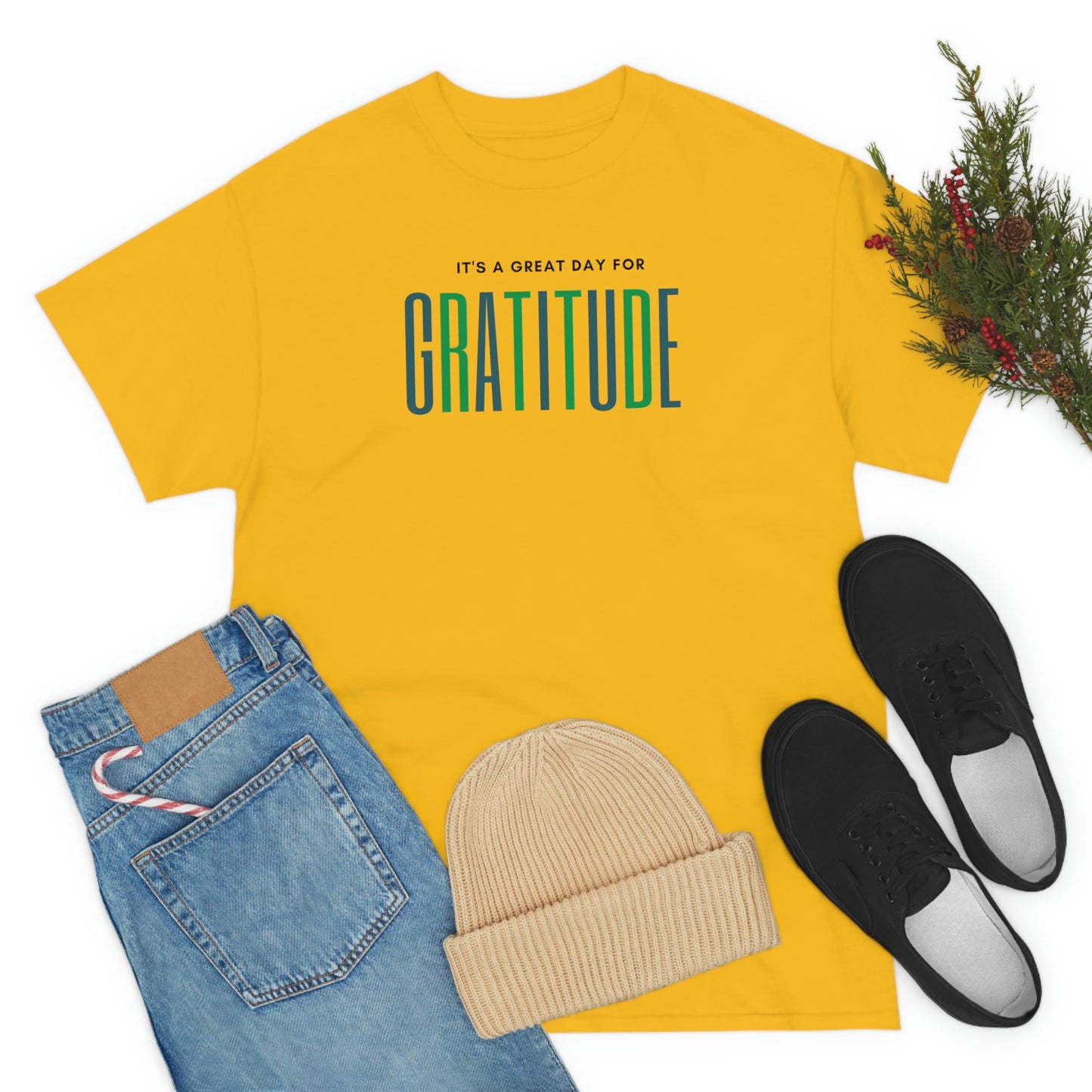 "Great Day for Gratitude" Cotton Tee