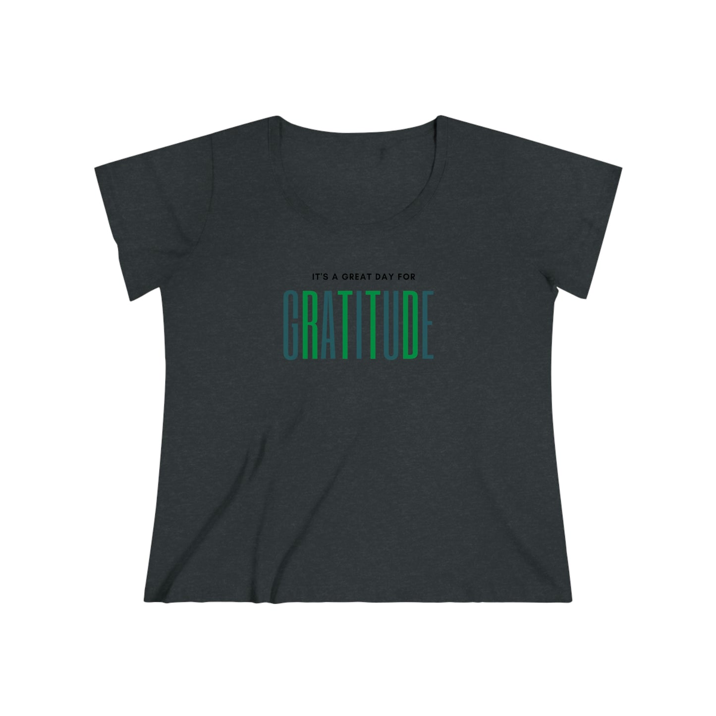 "great day for Gratitude" Women's Curvy Tee