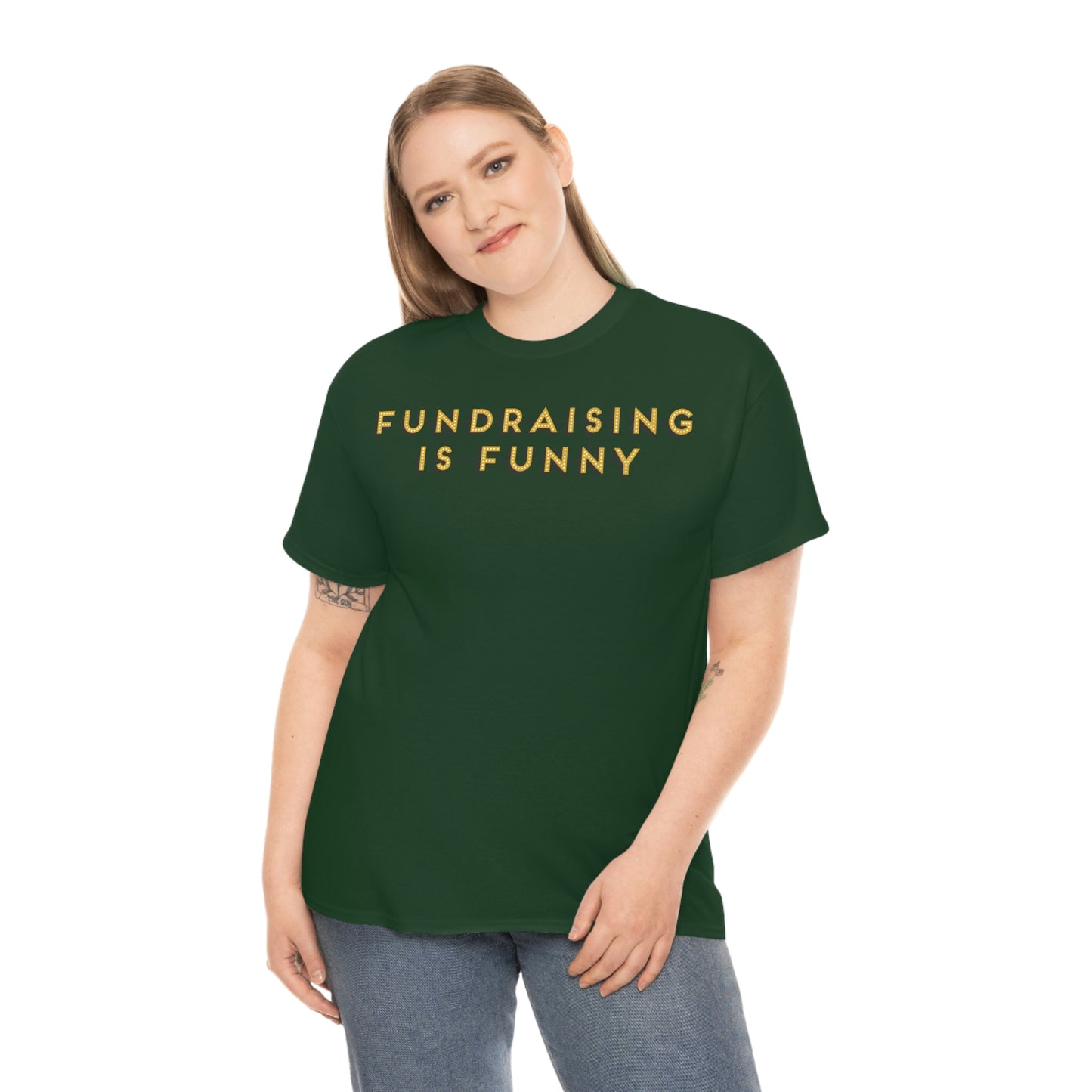 Unisex "Fundraising is Funny" Cotton Tee - Plus Sizes