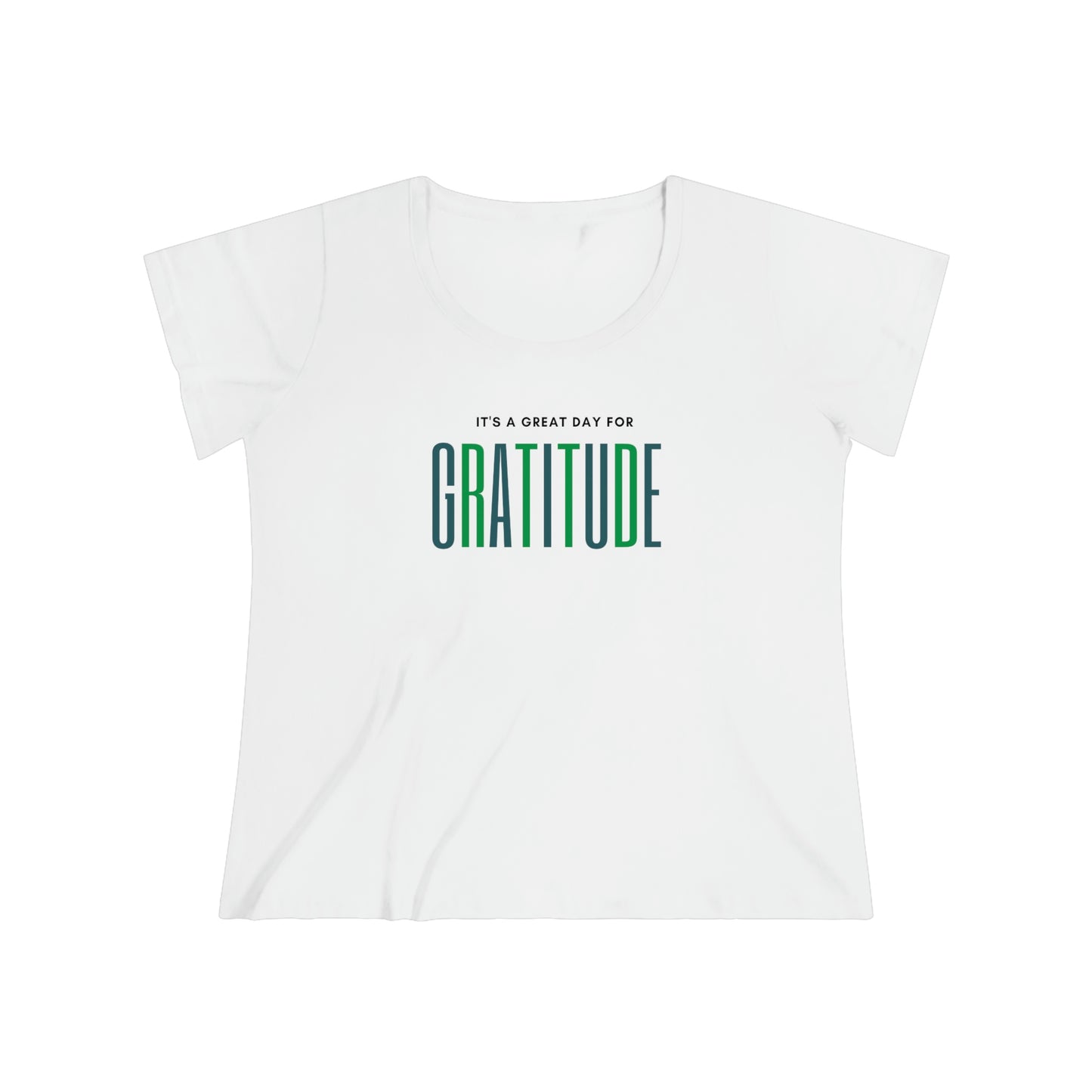 "great day for Gratitude" Women's Curvy Tee