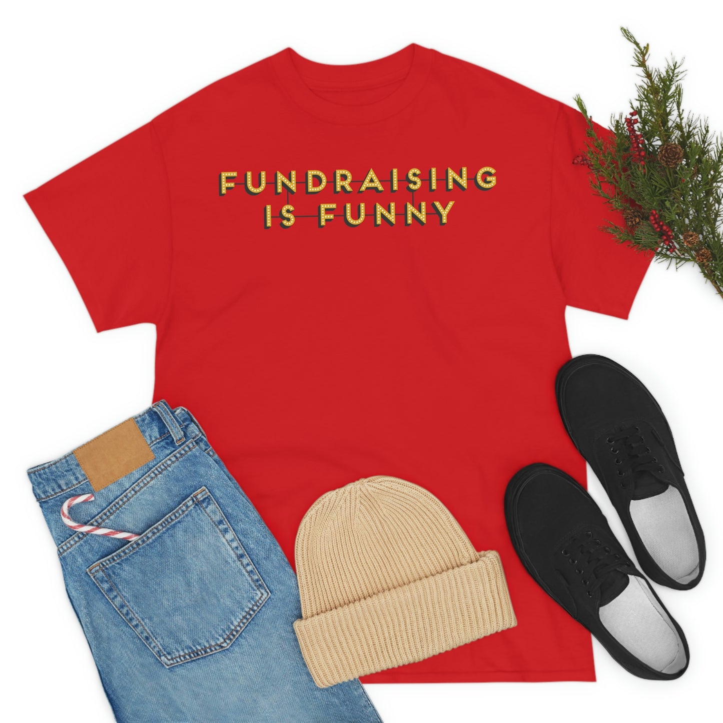 Unisex "Fundraising is Funny" Cotton Tee - Plus Sizes