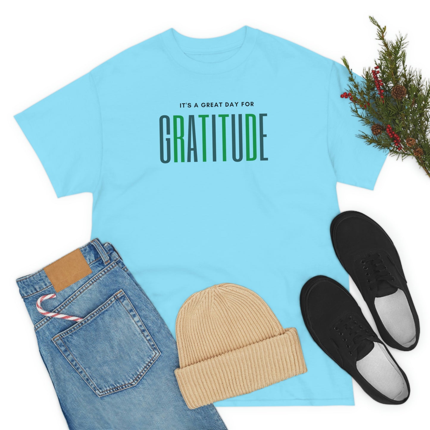 "Great Day for Gratitude" Cotton Tee