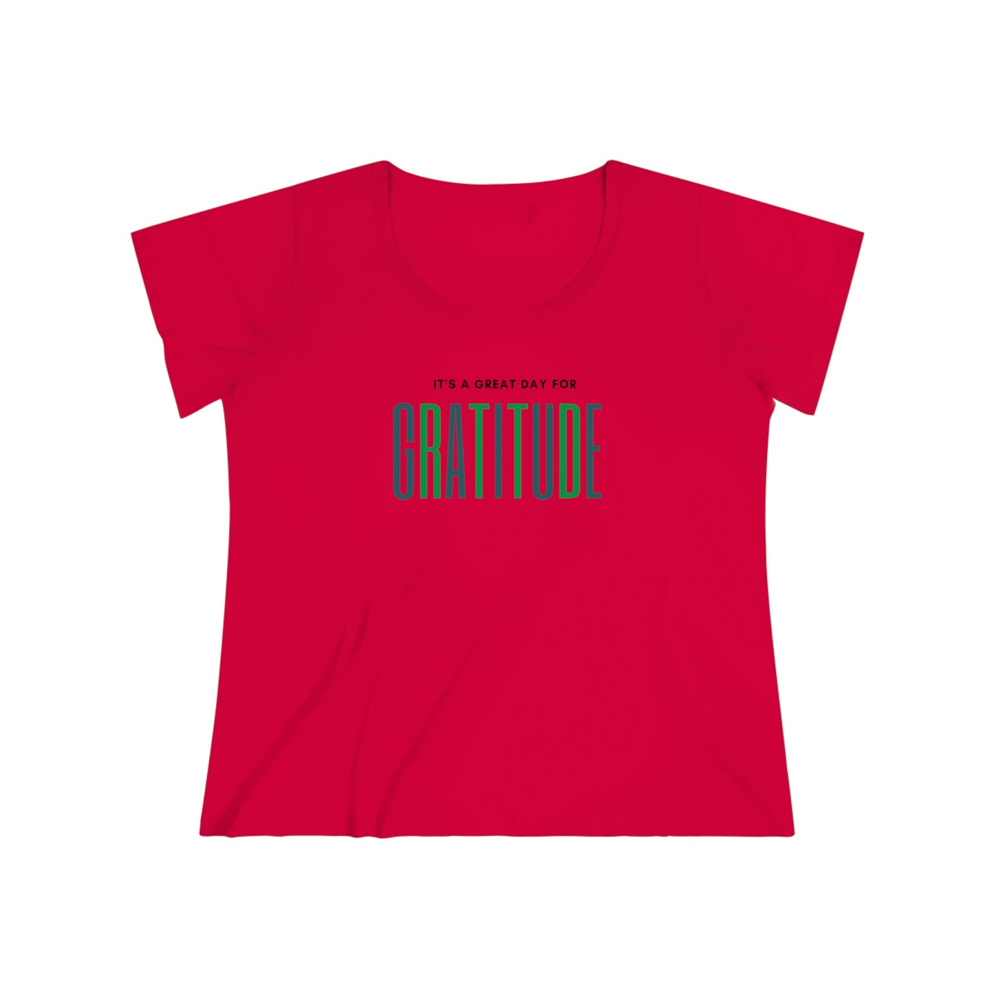 "great day for Gratitude" Women's Curvy Tee